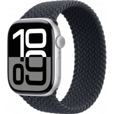 Умные часы Apple Watch Series 10 GPS + Cellular 46mm Aluminum Silver Case with Midnight Textile Braided Solo Loop