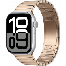 Умные часы Apple Watch Series 10 GPS + Cellular 46mm Aluminum Silver Case with Gold Link Bracelet