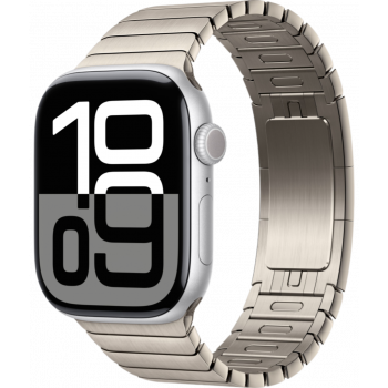 Умные часы Apple Watch Series 10 GPS 46mm Aluminum Silver Case with Natural Link Bracelet