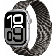 Умные часы Apple Watch Series 10 GPS 42mm Aluminum Silver Case with Deep Slate Milanese Loop