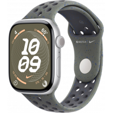 Умные часы Apple Watch Series 10 GPS + Cellular 42mm Aluminum Silver Case with Cargo Khaki Nike Sport Band