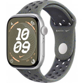 Умные часы Apple Watch Series 10 GPS + Cellular 46mm Aluminum Silver Case with Cargo Khaki Nike Sport Band