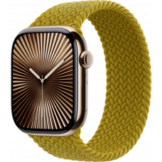 Умные часы Apple Watch Series 10 GPS + Cellular 42mm Titanium Gold Case with Chartreuse Textile Braided Solo Loop