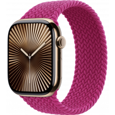 Умные часы Apple Watch Series 10 GPS + Cellular 42mm Titanium Gold Case with Magenta Textile Braided Solo Loop