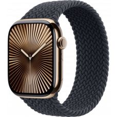 Умные часы Apple Watch Series 10 GPS + Cellular 46mm Titanium Gold Case with Midnight Textile Braided Solo Loop