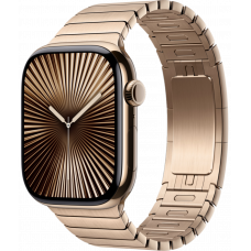 Умные часы Apple Watch Series 10 GPS + Cellular 42mm Titanium Gold Case with Gold Link Bracelet