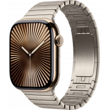 Умные часы Apple Watch Series 10 GPS + Cellular 46mm Titanium Gold Case with Natural Link Bracelet