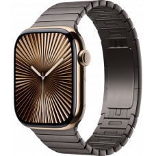 Умные часы Apple Watch Series 10 GPS + Cellular 46mm Titanium Gold Case with Slate Link Bracelet