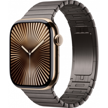 Умные часы Apple Watch Series 10 GPS + Cellular 42mm Titanium Gold Case with Slate Link Bracelet