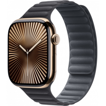 Умные часы Apple Watch Series 10 GPS + Cellular 46mm Titanium Gold Case with Black Magnetic Link