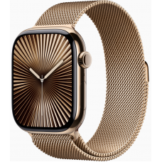 Умные часы Apple Watch Series 10 GPS + Cellular 42mm Titanium Gold Case with Deep Gold Milanese Loop