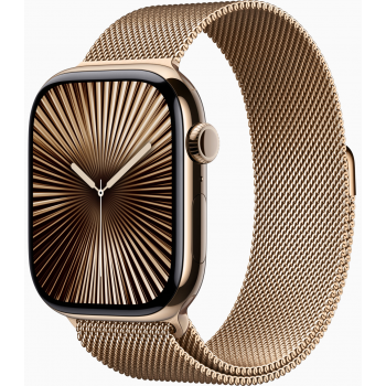 Умные часы Apple Watch Series 10 GPS + Cellular 46mm Titanium Gold Case with Deep Gold Milanese Loop