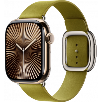 Умные часы Apple Watch Series 10 GPS + Cellular 42mm Titanium Gold Case with Chartreuse Modern Buckle (размер M)