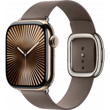 Умные часы Apple Watch Series 10 GPS + Cellular 42mm Titanium Gold Case with Dark Taupe Modern Buckle (размер M)