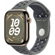 Умные часы Apple Watch Series 10 GPS + Cellular 42mm Titanium Gold Case with Cargo Khaki Nike Sport Band