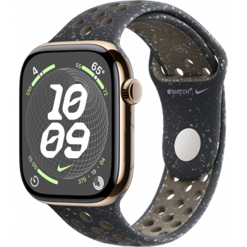 Умные часы Apple Watch Series 10 GPS + Cellular 42mm Titanium Gold Case with Midnight Sky Nike Sport Band