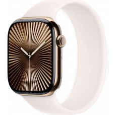 Умные часы Apple Watch Series 10 GPS + Cellular 46mm Titanium Gold Case with Light Blush Solo Loop Band