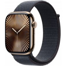 Умные часы Apple Watch Series 10 GPS + Cellular 46mm Titanium Gold Case with Ink Textile Sport Loop