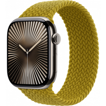 Умные часы Apple Watch Series 10 GPS + Cellular 42mm Titanium Natural Case with Chartreuse Textile Braided Solo Loop