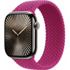 Умные часы Apple Watch Series 10 GPS + Cellular 42mm Titanium Natural Case with Magenta Textile Braided Solo Loop