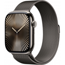 Умные часы Apple Watch Series 10 GPS + Cellular 42mm Titanium Natural Case with Deep Slate Milanese Loop