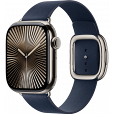 Умные часы Apple Watch Series 10 GPS + Cellular 46mm Titanium Natural Case with Deep Blue Modern Buckle (размер S)