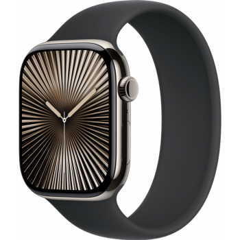 Умные часы Apple Watch Series 10 GPS + Cellular 42mm Titanium Natural Case with Black Solo Loop Band