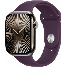 Умные часы Apple Watch Series 10 GPS + Cellular 42mm Titanium Natural Case with Plum Sport Band (размер S/M)