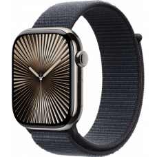 Умные часы Apple Watch Series 10 GPS + Cellular 46mm Titanium Natural Case with Ink Textile Sport Loop