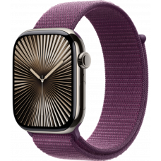 Умные часы Apple Watch Series 10 GPS + Cellular 46mm Titanium Natural Case with Plum Textile Sport Loop