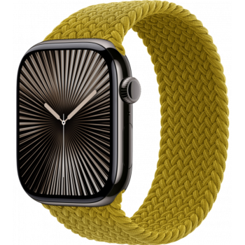 Умные часы Apple Watch Series 10 GPS + Cellular 46mm Titanium Slate Case with Chartreuse Textile Braided Solo Loop