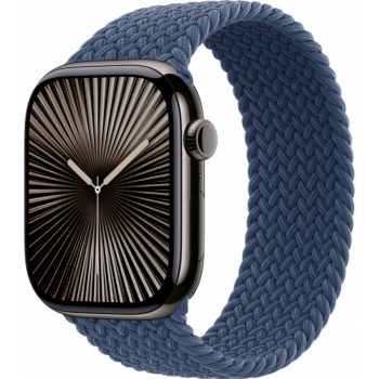 Умные часы Apple Watch Series 10 GPS + Cellular 46mm Titanium Slate Case with Denim Textile Braided Solo Loop