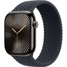 Умные часы Apple Watch Series 10 GPS + Cellular 42mm Titanium Slate Case with Midnight Textile Braided Solo Loop