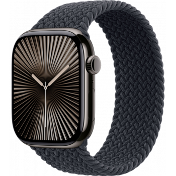 Умные часы Apple Watch Series 10 GPS + Cellular 46mm Titanium Slate Case with Midnight Textile Braided Solo Loop