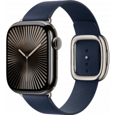 Умные часы Apple Watch Series 10 GPS + Cellular 46mm Titanium Slate Case with Deep Blue Modern Buckle (размер S)