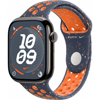 Умные часы Apple Watch Series 10 GPS + Cellular 42mm Titanium Slate Case with Blue Flame Nike Sport Band