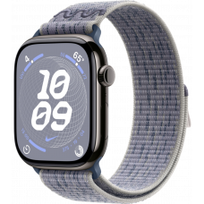 Умные часы Apple Watch Series 10 GPS + Cellular 42mm Titanium Slate Case with Grey/Blue Textile Nike Sport Loop