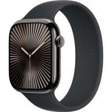 Умные часы Apple Watch Series 10 GPS + Cellular 46mm Titanium Slate Case with Black Solo Loop Band