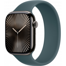 Умные часы Apple Watch Series 10 GPS + Cellular 46mm Titanium Slate Case with Lake Green Solo Loop Band