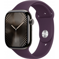 Умные часы Apple Watch Series 10 GPS + Cellular 42mm Titanium Slate Case with Plum Sport Band (размер S/M)