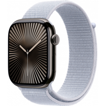 Умные часы Apple Watch Series 10 GPS + Cellular 46mm Titanium Slate Case with Blue Cloud Textile Sport Loop