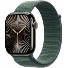 Умные часы Apple Watch Series 10 GPS + Cellular 46mm Titanium Slate Case with Lake Green Textile Sport Loop