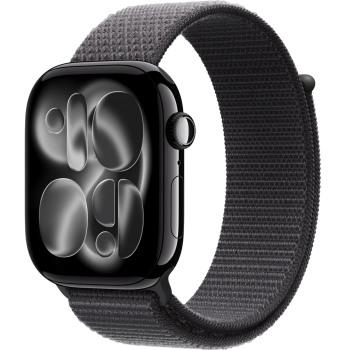 Умные часы Apple Watch Series 11 46mm Aluminum Jet Black Case with Dark Gray Sport Loop
