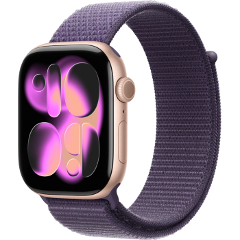 Умные часы Apple Watch Series 11 46mm Aluminum Rose Gold Case with Purple Fog Sport Loop