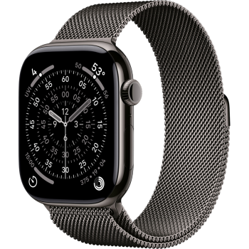 Умные часы Apple Watch Series 11 46mm Titanium Slate Case with Slate Milanese Loop (размер M/L)