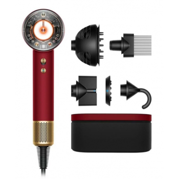 Фен Dyson Supersonic Nural HD16 Red Velvet/Gold Diffuse for Curly с кейсом