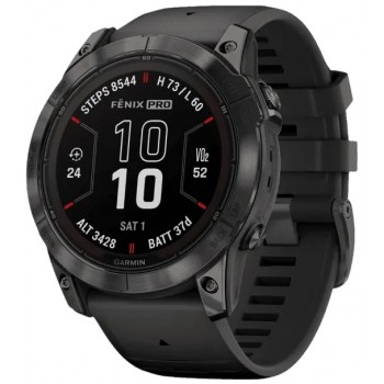 Умные часы Garmin Fenix 7X Sapphire Solar Black DLC Titanium with Black Band (010-02541-23)