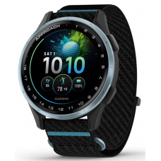 Часы Garmin Approach J1 Cloud Blue Aluminum Bezel with Black/Azure ComfortFit Fabric Band