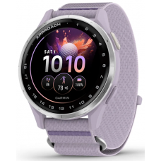 Часы Garmin Approach J1 Silver Aluminum Bezel with Lilac ComfortFit Fabric Band