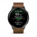 Часы Garmin Venu 4 - 45mm Slate / Black Silicone / Brown Leather Band